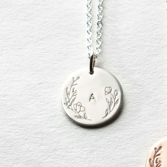 Floral Letter Minimalist Simple Initial Bohemian Gold Personalized Gift … - Picture 7 of 16